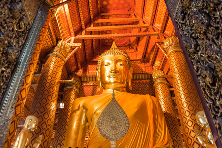 thai buddha temple buddhism ayutthaya  province Thailand on 2017のeditorial素材