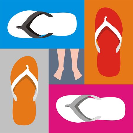 Pop Art Sandalsのイラスト素材