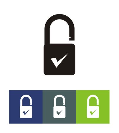 unlock iconのイラスト素材