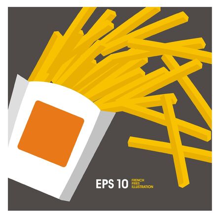 french fries simple illustrationのイラスト素材