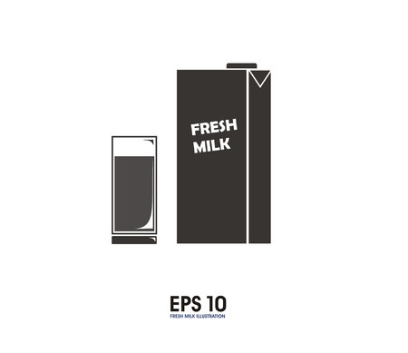 fresh milk simple iconのイラスト素材