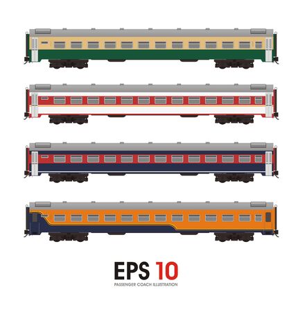 passenger coach illustrationのイラスト素材