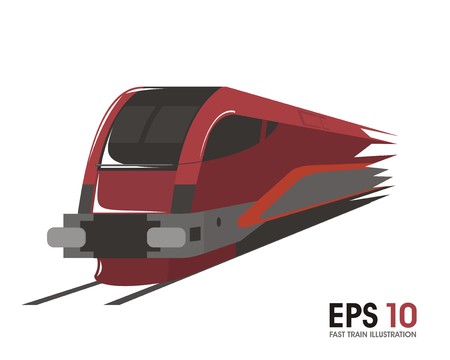 fast train illustrationのイラスト素材
