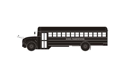 school bus silhouetteのイラスト素材