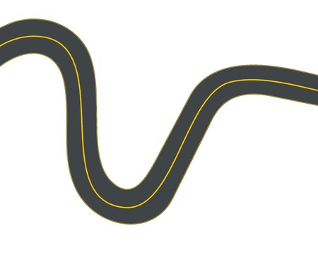 winding road illustrationのイラスト素材