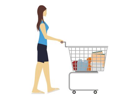 lady shopping illustration