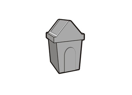 garbage container simple iconのイラスト素材