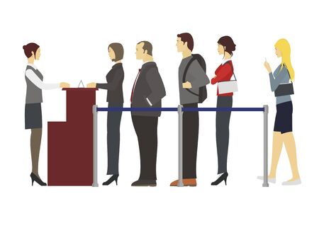 people standing in a row