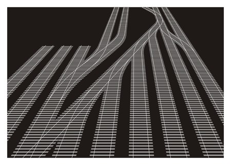 railway yard simple illustrationのイラスト素材