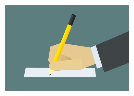 hand writing simple illustrationのイラスト素材