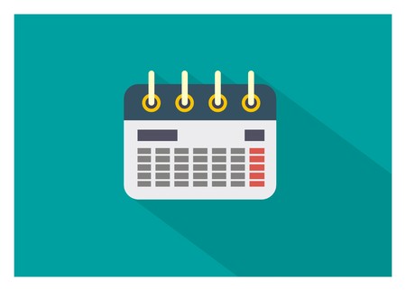 calendar simple flat iconのイラスト素材