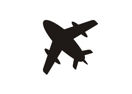 jumbo airplane simple iconのイラスト素材