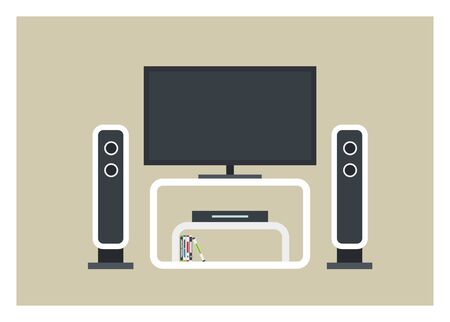 home theater set simple illustrationのイラスト素材