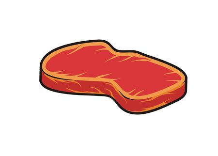 meat slice simple illustrationのイラスト素材