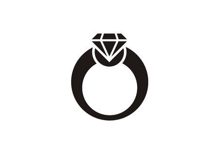 wedding ring simple iconのイラスト素材