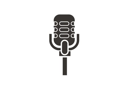 microphone/broadcast simple iconのイラスト素材