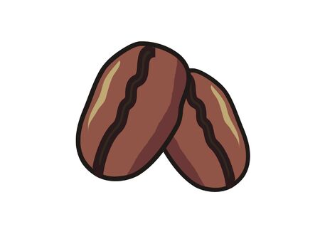 Coffee bean simple illustration.のイラスト素材