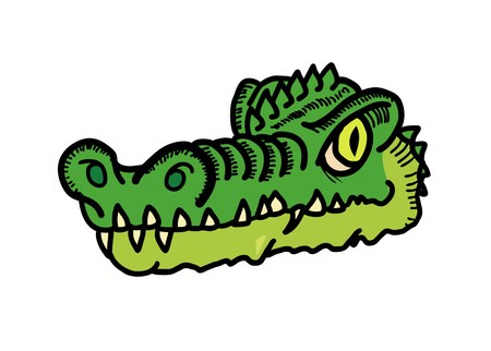 Crocodile monster headのイラスト素材