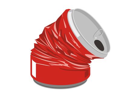 trashed drink canのイラスト素材