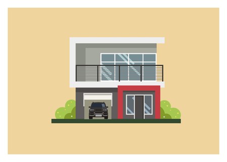 Minimalist home simple illustrationのイラスト素材