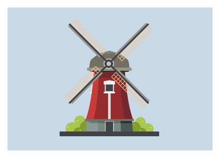 windmill simple illustrationのイラスト素材