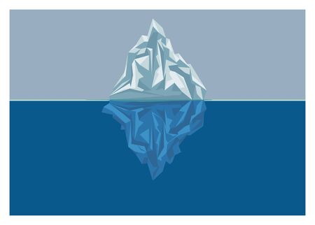 Iceberg phenomenon simple concept  illustrationのイラスト素材