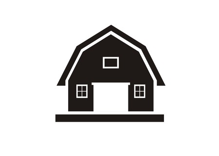 Barn simple iconのイラスト素材