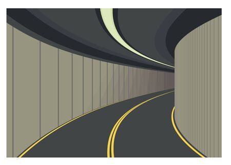 road tunnel simple illustrationのイラスト素材