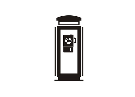 phone booth simple iconのイラスト素材
