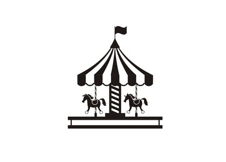 carousel simple illustrationのイラスト素材