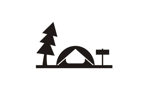 camping site simple iconのイラスト素材