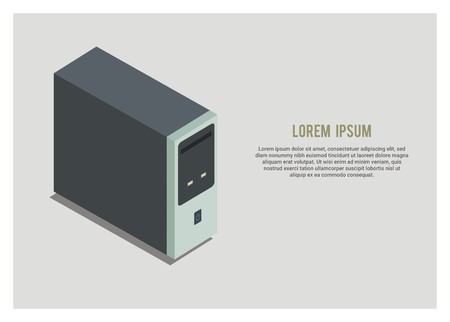 CPU unit simple illustrationのイラスト素材