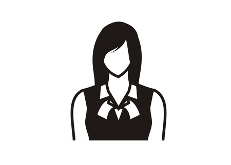 female employee simple iconのイラスト素材