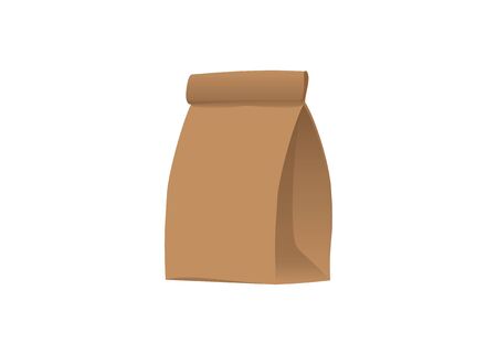 Paper pouch packaging. Simple ilustrationのイラスト素材