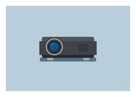 LCD projector. Simple flat illustrationのイラスト素材
