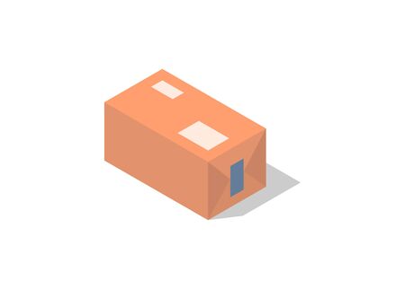 Paper covered package goods. Simple flat illustration.のイラスト素材