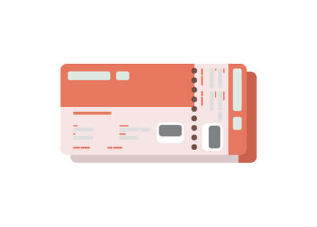 Ticket sheet. Simple flat illustration