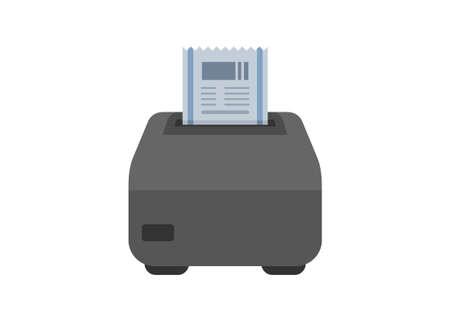 Thermal printer. Simple flat illustration.のイラスト素材