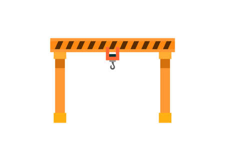 Overhead crane. simple flat illustrationのイラスト素材