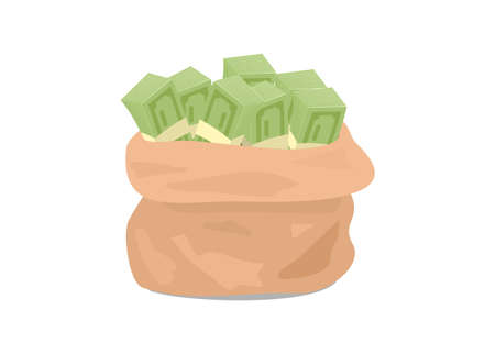 Money bag. Simple flat illustration.のイラスト素材