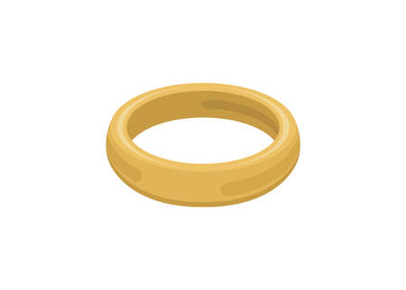 Wedding ring. Simple flat illustration.のイラスト素材