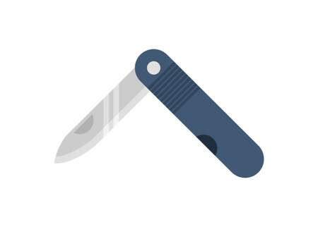 Folding knife. Simple flat illustration.のイラスト素材
