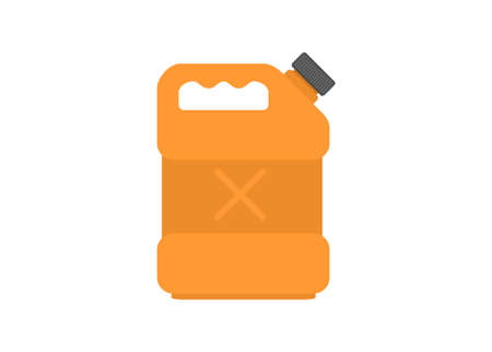 Fuel can. Jerry can. Simple flat illustrationのイラスト素材