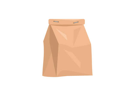Paper pouch. Simple flat illustrationのイラスト素材