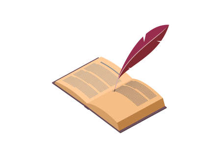 Literature work. Simple flat illustration.のイラスト素材