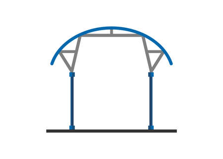 Curvy canopy building. Simple illustrationのイラスト素材