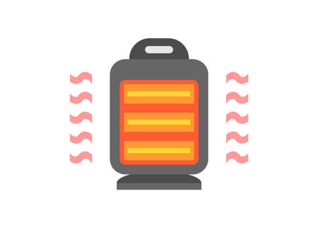 Room heater. Simple flat illustration.のイラスト素材