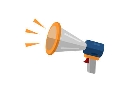 Megaphone. Loud speaker. Simple flat illustration.のイラスト素材