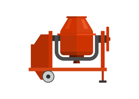 Cement mixer. Simple flat illustration.のイラスト素材