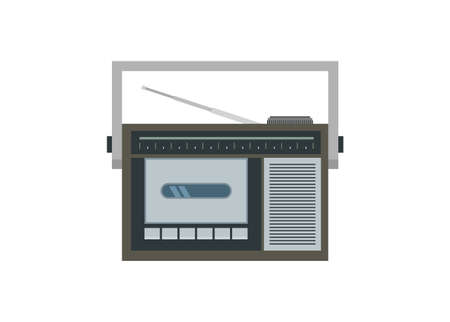 Old radio tape. Simple flat illustration.のイラスト素材